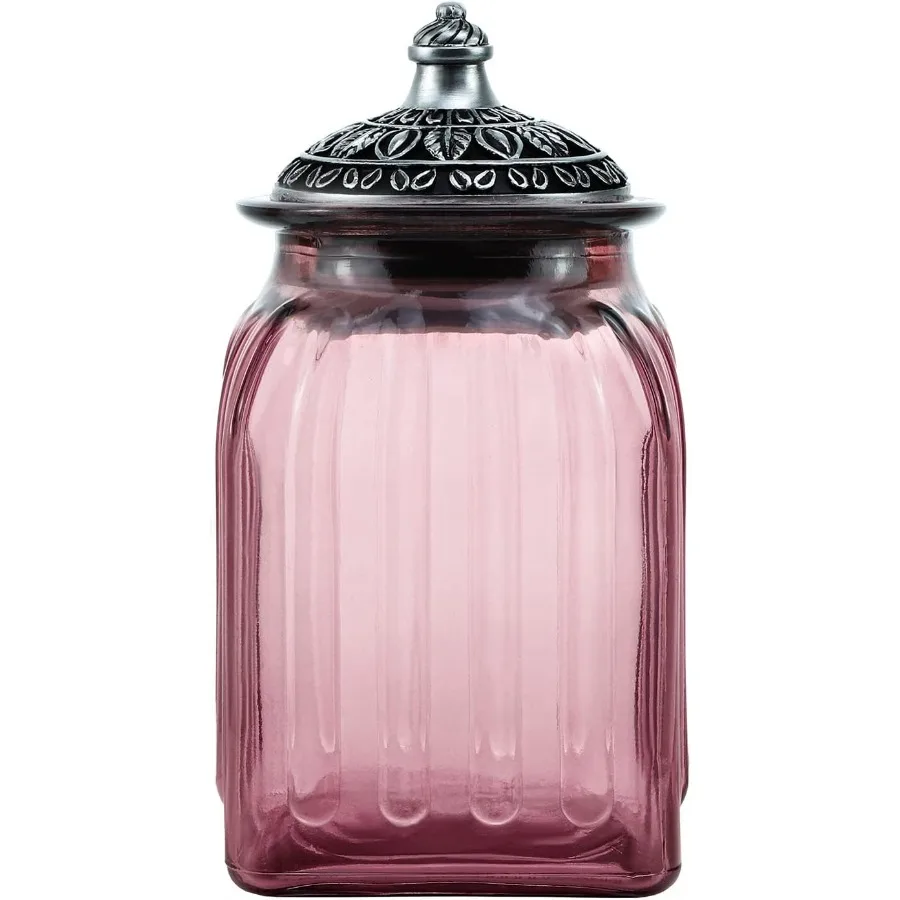 Elegante tarro de dulces de cristal Vintage con tapa para Buffet de boda, almacenamiento de cocina, exhibición de joyería, colores surtidos, Capac de 30 oz
