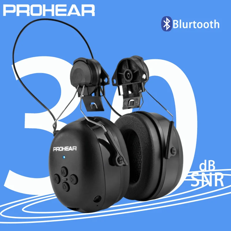 

PROHEAR Bluetooth Earmuffs with Adapter for 3M H-700 Hard Hats DEWALT Hard Hat Noise Reduction Ear Protectors Music Headset