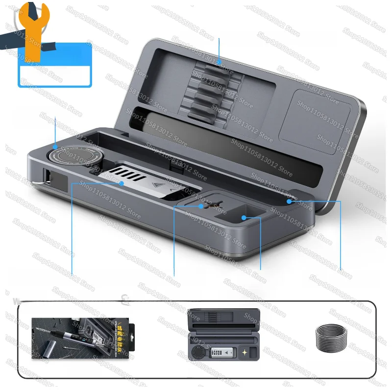Smart Soldering Iron HS-02 Mobile Workbench Protable Heat Toolbox Kit 100W Power Adjustable Temperature Quick Heating Repair
