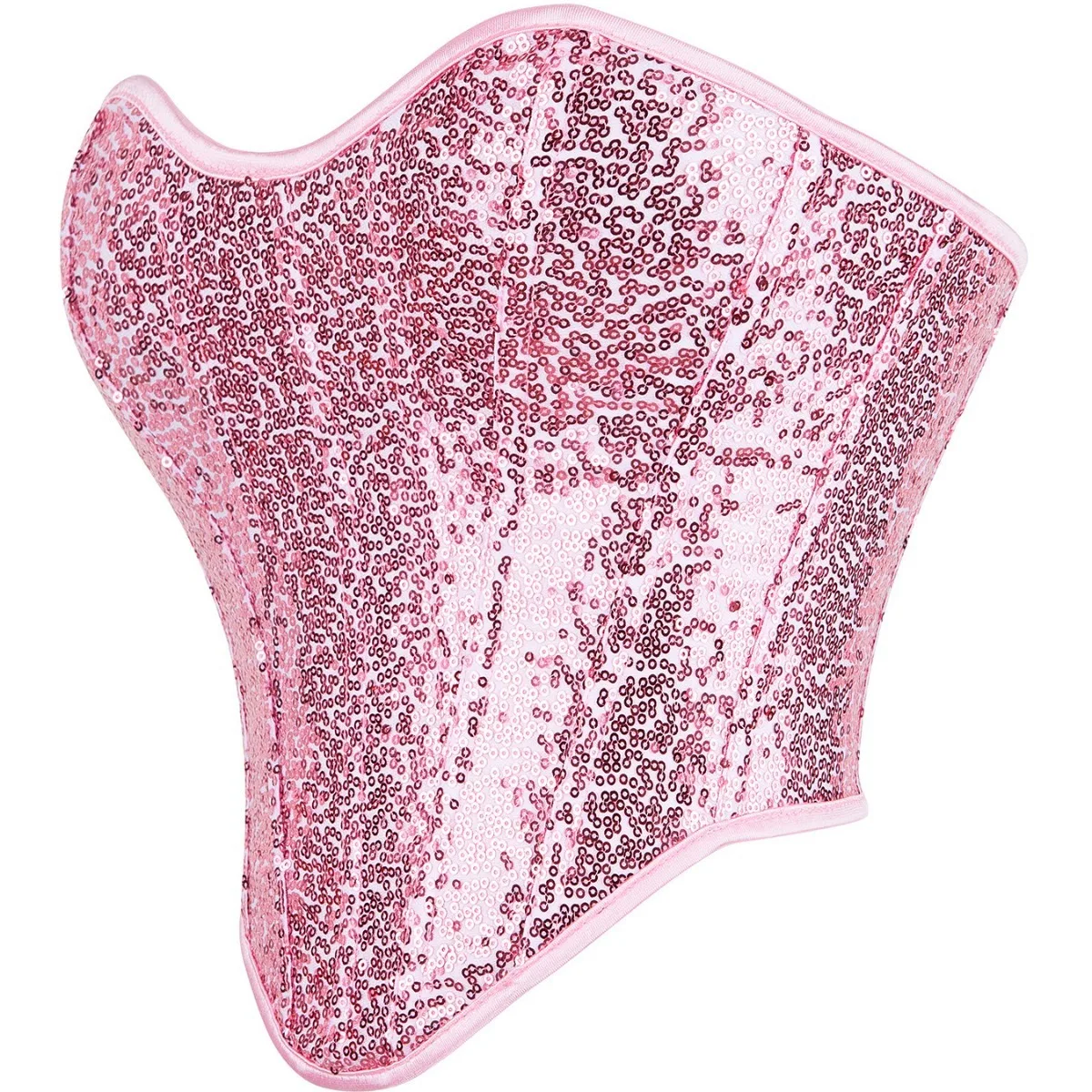 جديد الوردي الترتر السيدات صديرية دائرية المرأة iny بلوزة الربيع الصيف الخريف موسم البوليستر النسيج الجسم الملابس الداخلية