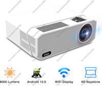 Everycom HQ9 LED 1080P 4K Projector Brightness 8000 Lumens FHD Android 10.0 5G WIFI Home Theater Smart Phone Beamer