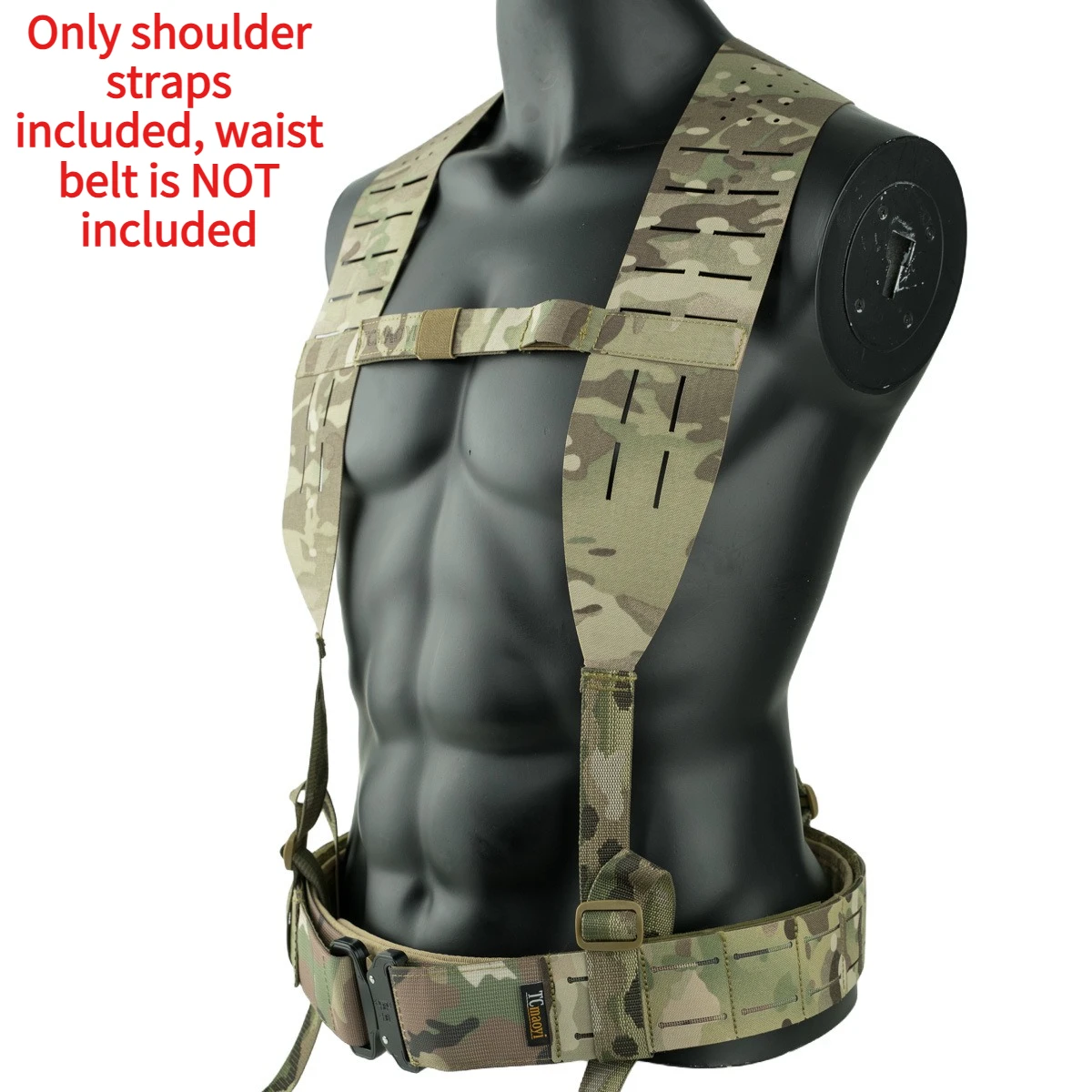 H‑Style Inner Wear Tactical Shoulder Sling Load Bearing Camo Suspenders for Waist Belt Outdoor Gear Replacement Accessories