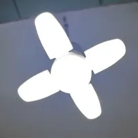 6500K LED Deformable Garage Lamp E27 Foldable Ceiling Lights Workshop Light
