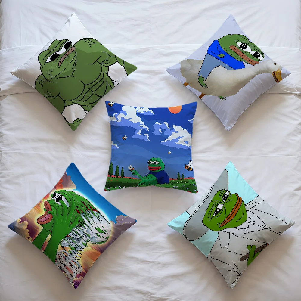 CARTOON P-PepeS The Frog Cushion Cover Decorative Throw Pillow Modern Square Romantic Couch Sofa Bed Car