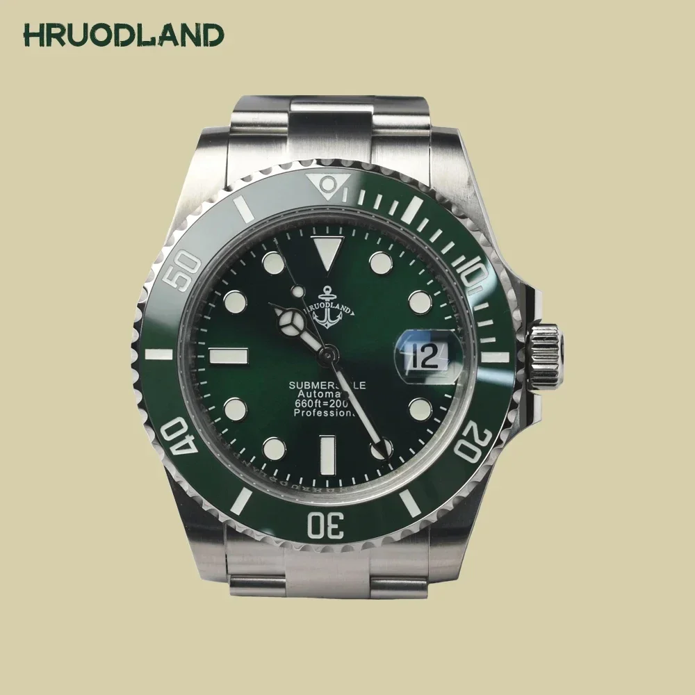 Hruodland 2024 Classic high-end Automatic Mechanical Men Watches Sapphire Glass Stainless waterproof Steel watch reloj hombre