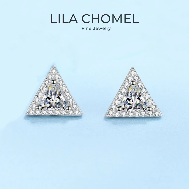 

Lovers Valentine's Day 18K White Gold Girl Friend Birthday Gift 0.5/1CT Moissanite Diamond Women Wedding PT950 Platinum Earrings