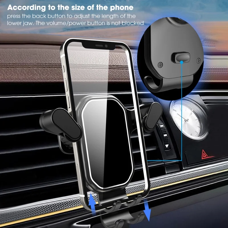 Universal Gravity Car Cell Phone Holder For SAAB SCANIA 9-3 93 9-5 9 3 9000 9 5 GPS Stand Air Vent Clip Mount Accessories