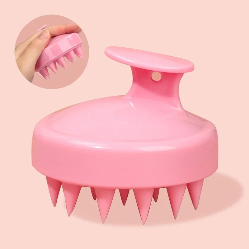 Silicone Shampoo Brush Head Scalp Massage Comb Hair Washing Comb Body Massage Brush Bath Shower Brush Salon Hairdressing Tool