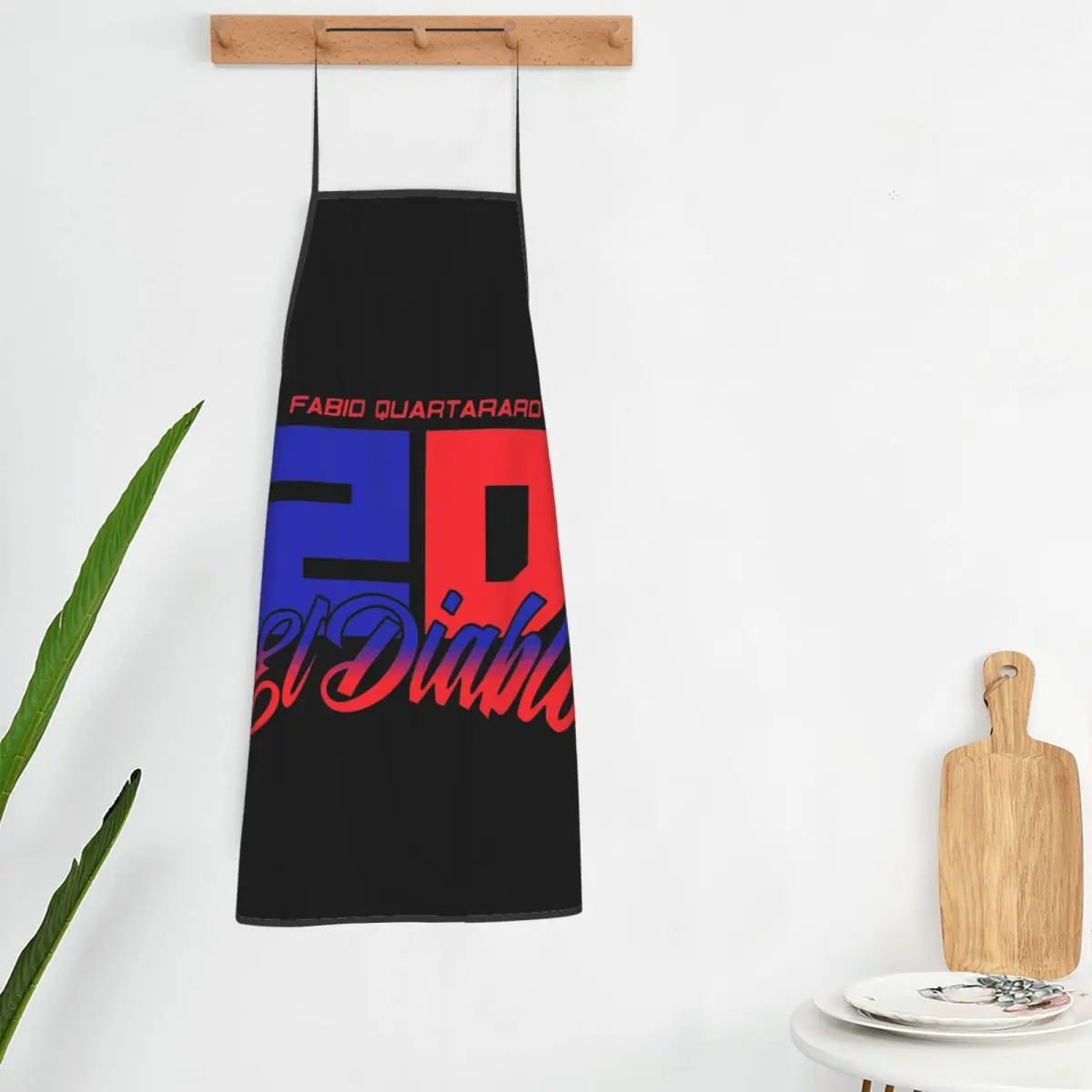 Fabio Quartararo El Diablo Number 20 Apron Chef Cooking Cuisine Tablier Bib Kitchen Cleaning Pinafore for Women Men Painting