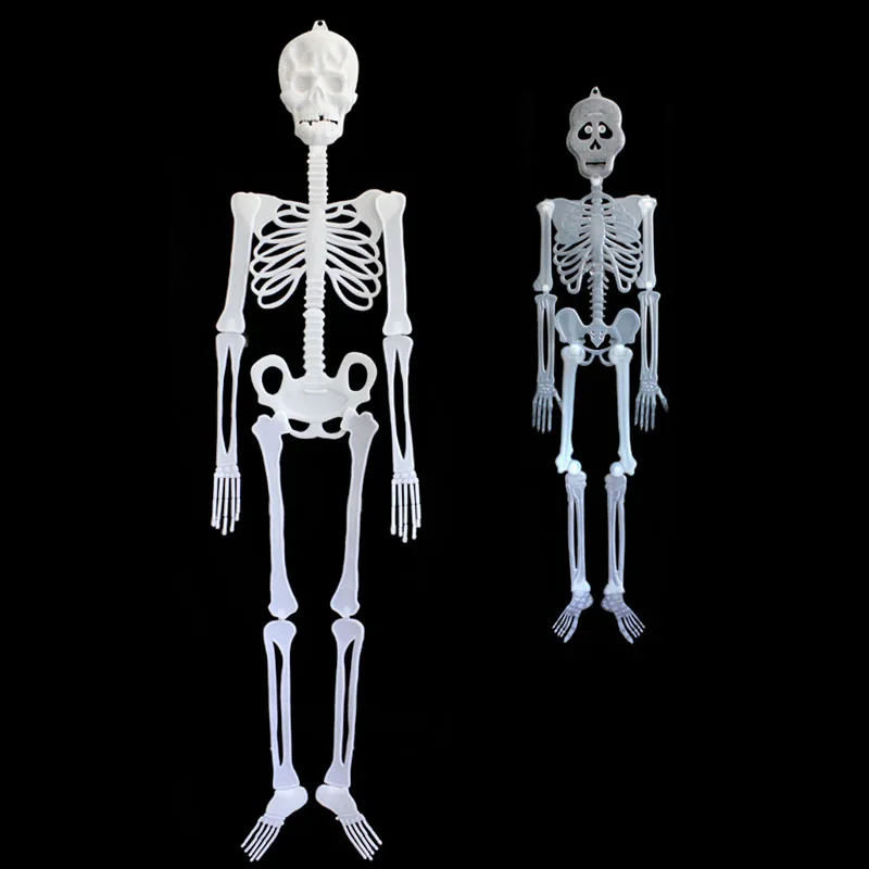 

Movable Glow Fake Skull Scary Halloween Props Luminous Hanging Skeleton Halloween Party Home Outdoor Yard Garden Decoration