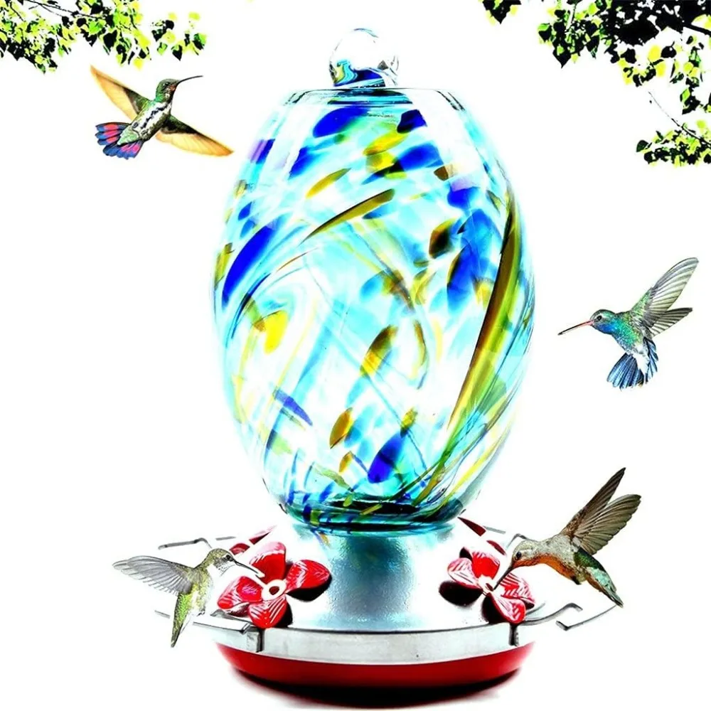 

Hummingbird Feeder Bird Water Feeder Bottle Hanging Wild Birds Feeding Nectar Tool Garden Outdoor Glass Hook Bird Feeder