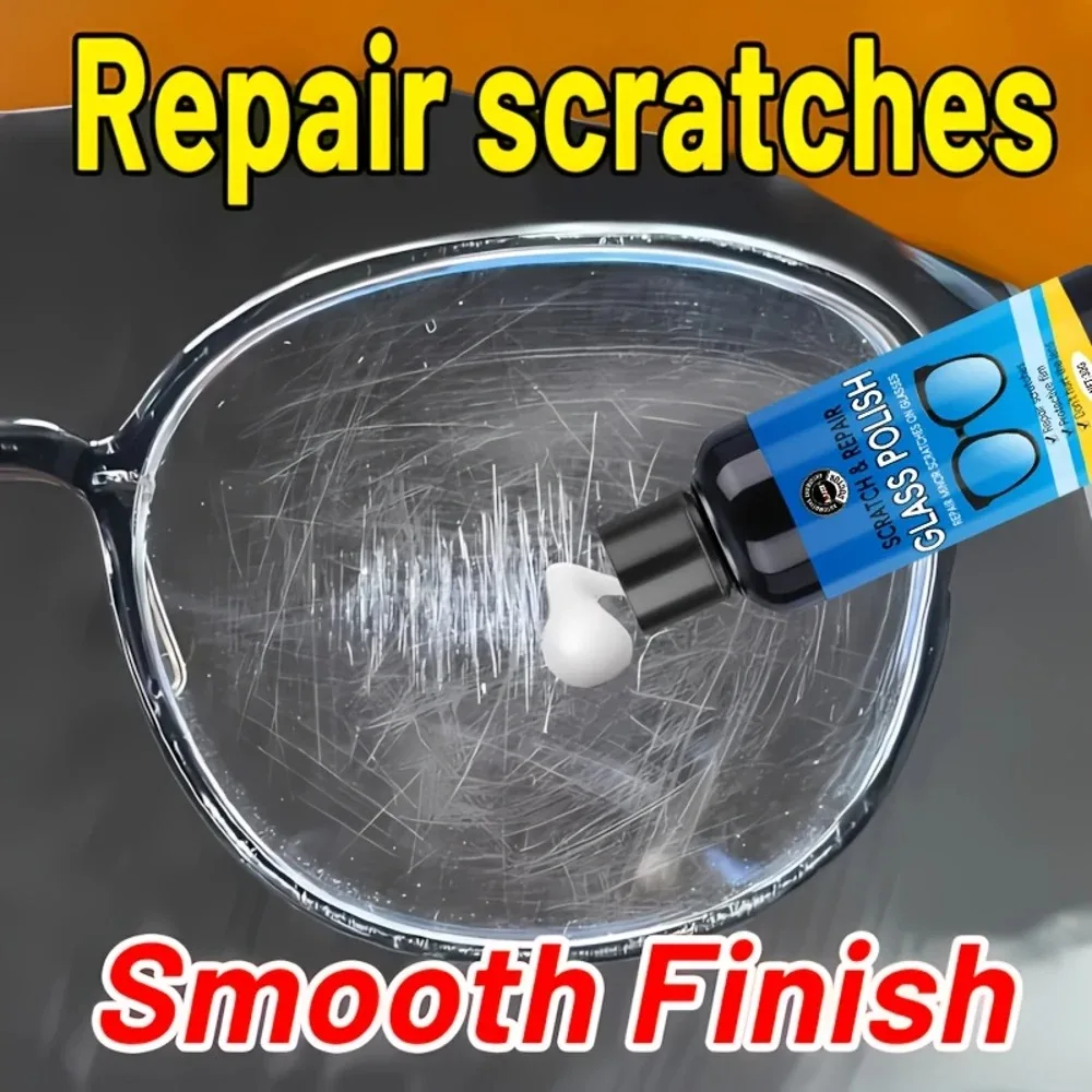 Fast Glass Scratch Remover - 30G Repair Solution for Glasses, Metal, Ceramic, Plastic & Acrylic - Instant Clarity Restorer