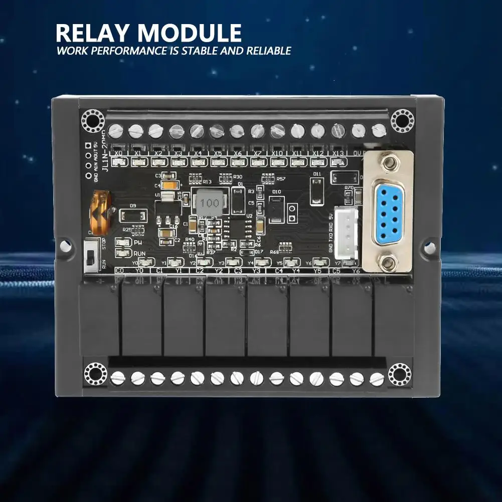 Imagem -03 - Placa de Controle Industrial para Stepper Motor Relay Delay Módulo Shell Fx1n 20mr 10 28v dc Fx1n