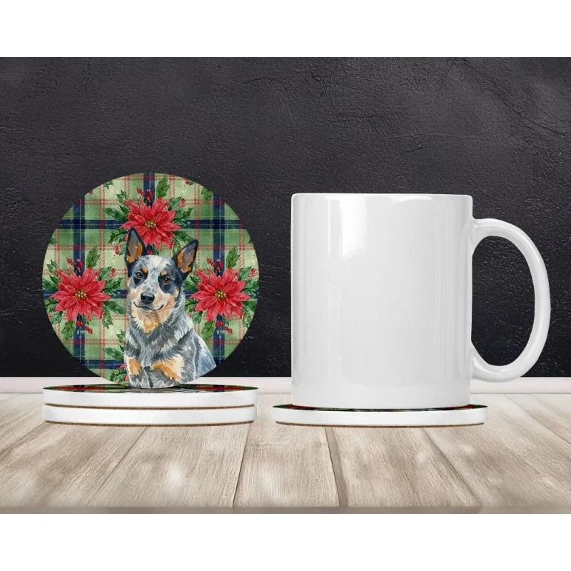 

Cattle Dog Christmas Gorilla Sandstone Cup Absorbent Round Coaster Home Decoration Coaster Christmas Gift