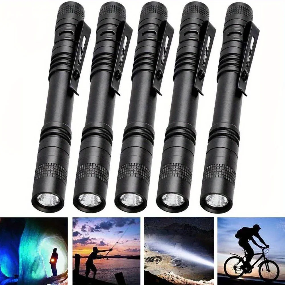 

1-5 Pack LED Flashlights LED Torch Emergency Light Mini Pocket Penlight for Outdoor Camping Hiking Fishing