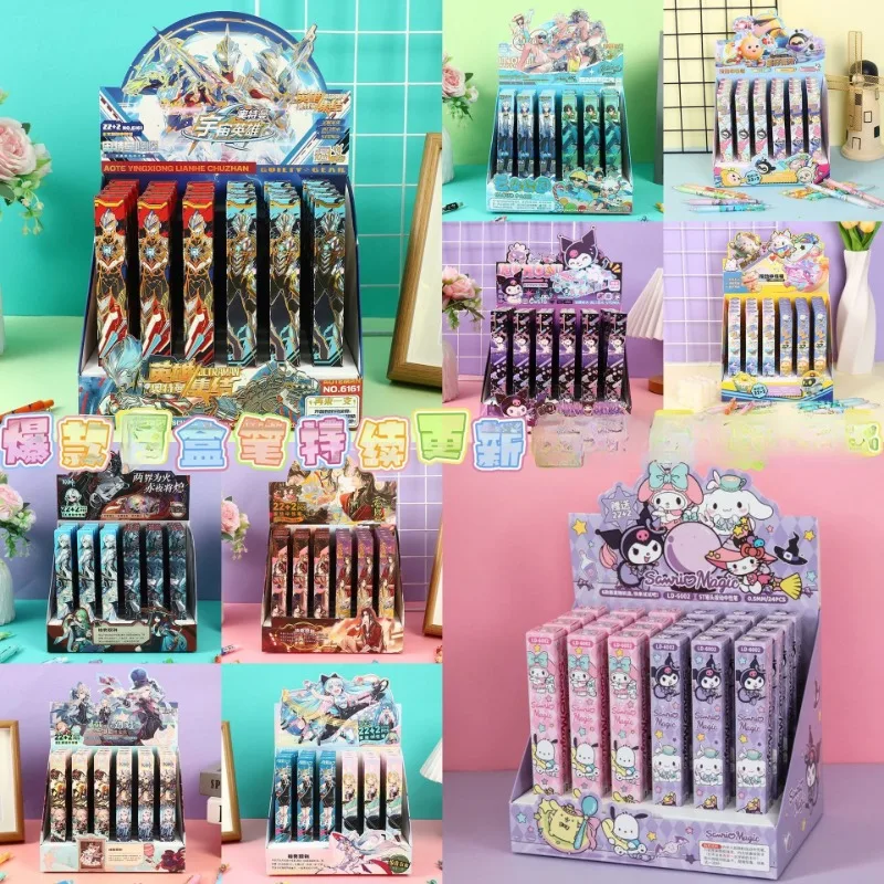 

Cartoon Anime Haikyuu Naruto Ultraman Jujutsu Kaisen Press Pen Student Black Neutral Pen Smooth Speed Drying Learning Stationery