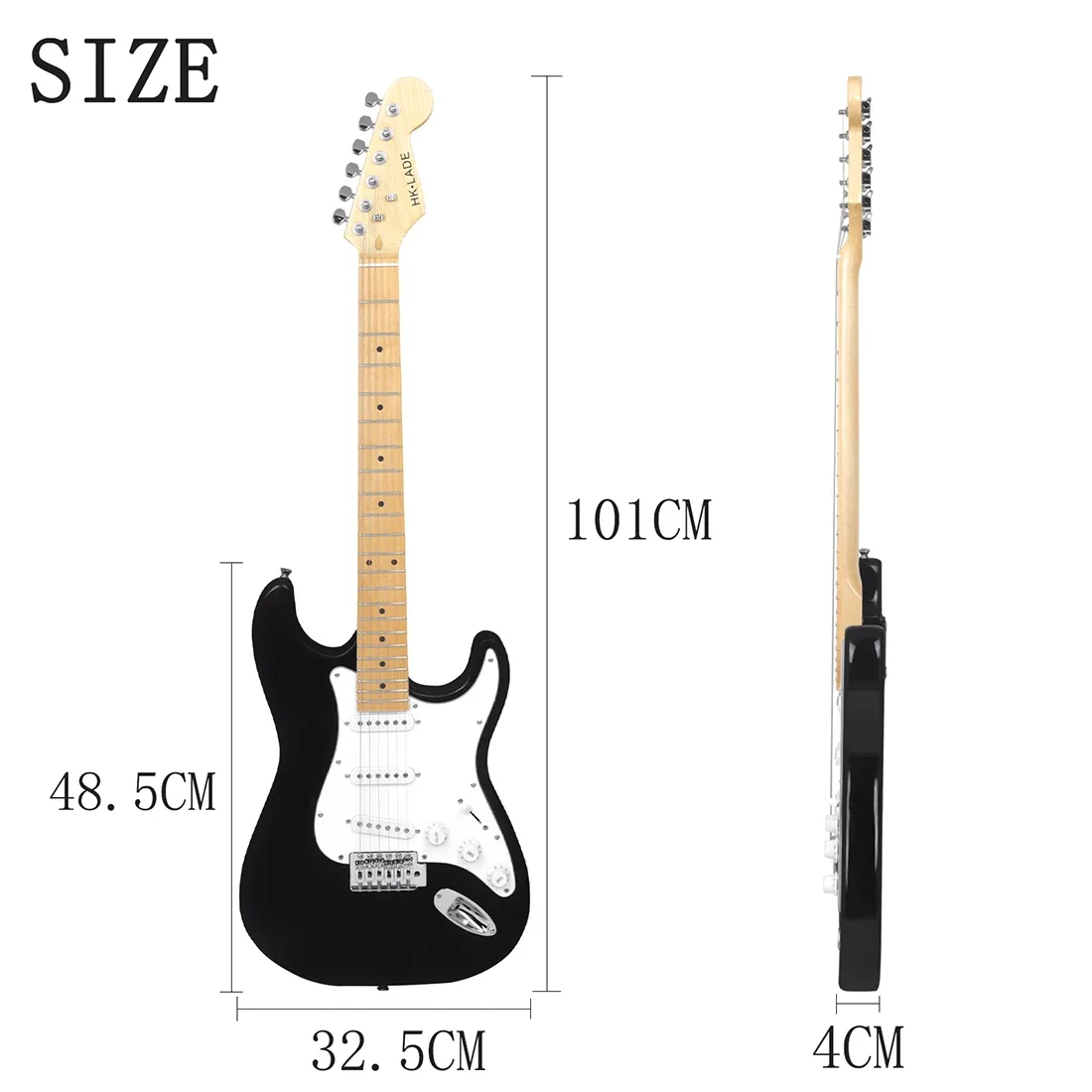 SLADE 39 นิ้ว 6 สาย ST กีตาร์ไฟฟ้า 22 Frets Maple Body คอกีตาร์ไฟฟ้าพร้อมกระเป๋า Amp กีตาร์อะไหล่และอุปกรณ์เสริม