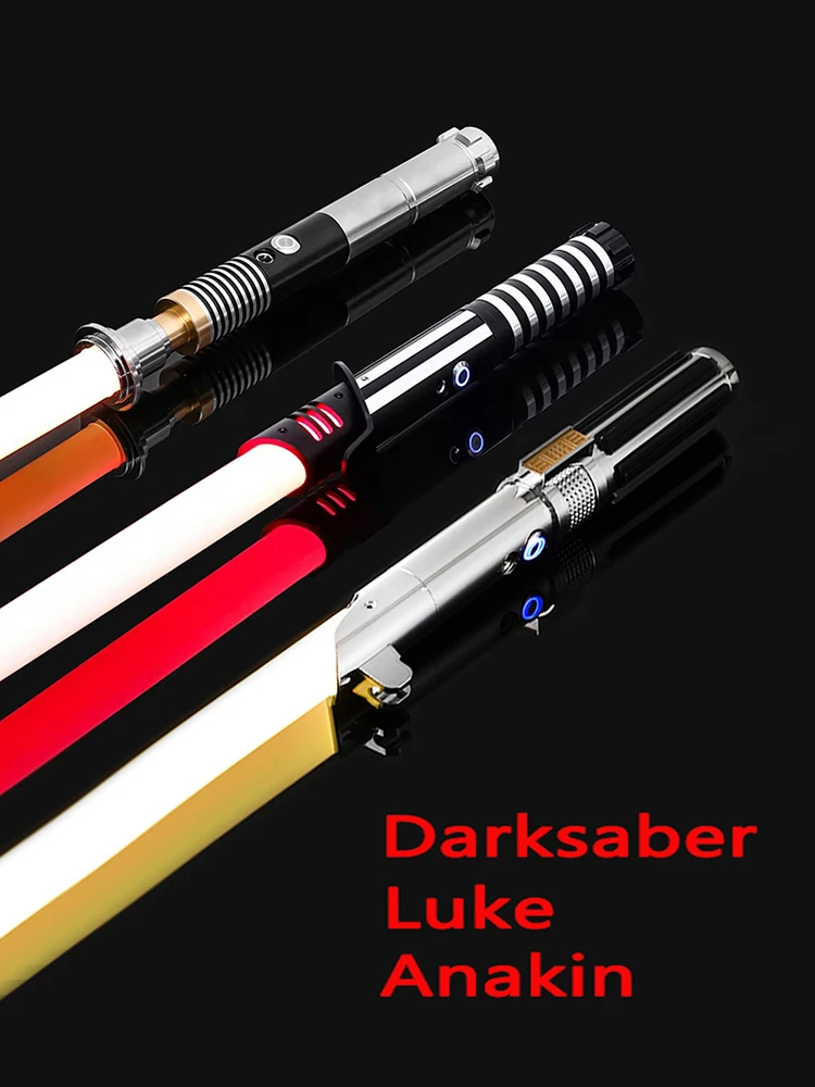 Luke RGB Lichtschwert Metall Blinkendes Rave-Cosplay-Spielzeug mit Soundeffekten Force FX FOC Blaster-Spielzeug Espada Saber De Luz