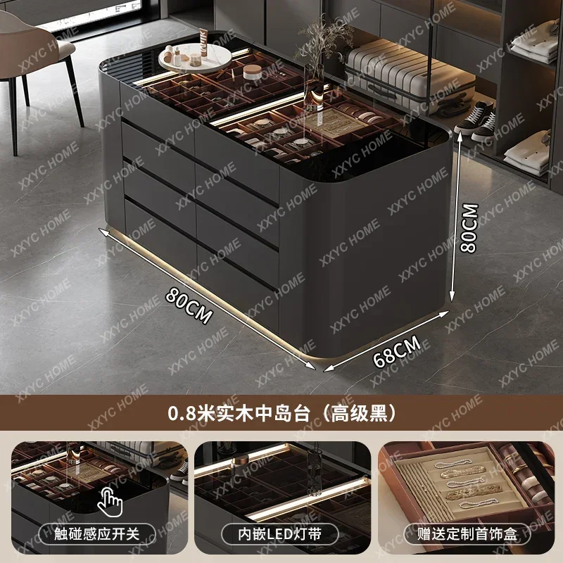 smt1 مرحاض الجزيرة الوسطى غرفة نوم تخزين خزانة المنزلية الطابق جزيرة منصة مجوهرات خزانة أرضية #5