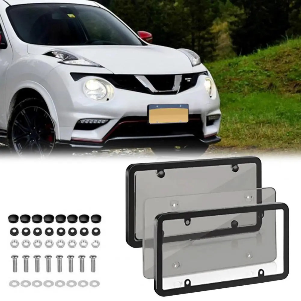 License Plate Covers Vehicle Registration Plate Protection Durable Anti-uv Coated License for Crack-resistant for Universal