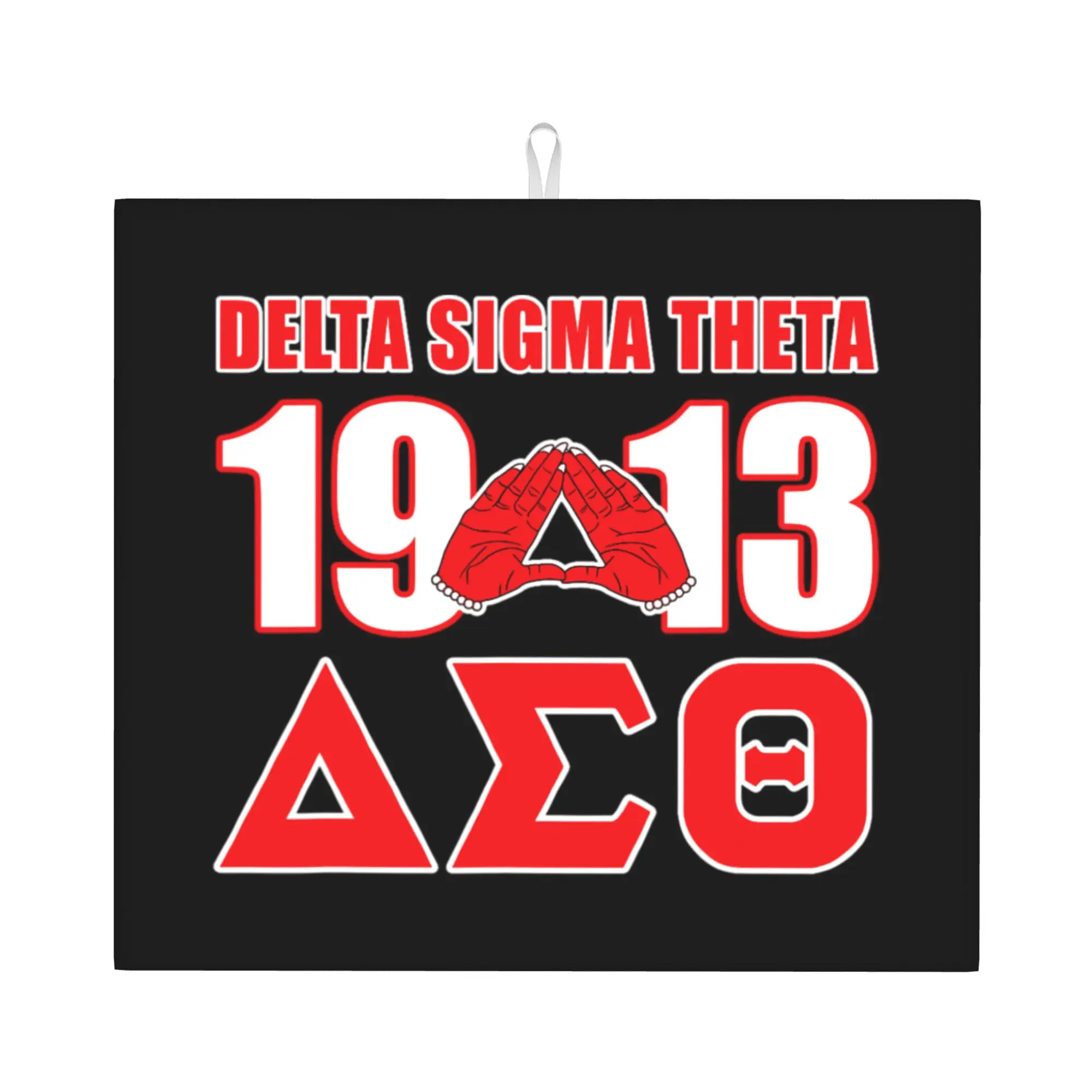 Delta Sigma Theta Sorority 1913 Drying Mat For Kitchen Waterproof Non‑Slip Oil Proof Reusable  Bathroom Countertop Protector Mat