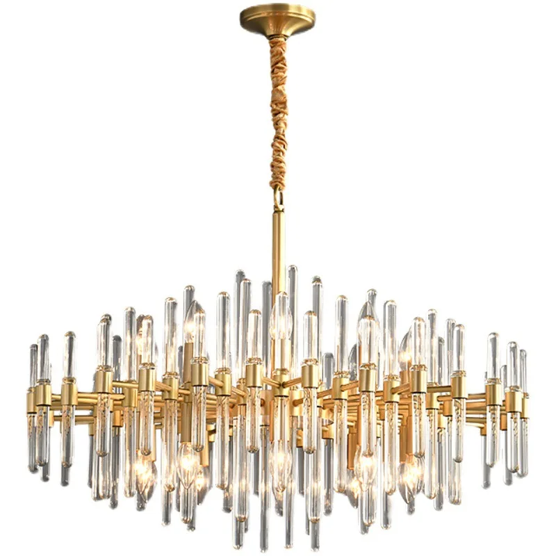 Nordic crystal living room light high-end atmospheric bedroom home model room dining room light y