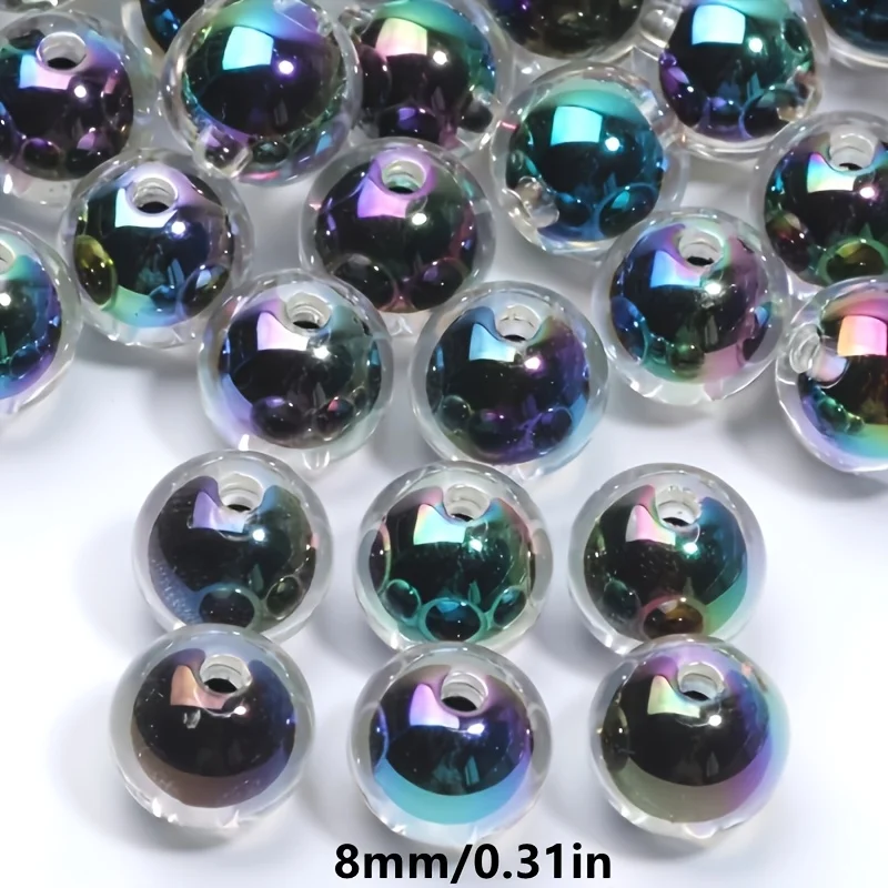 8mm 250/500 black round beads, suitable for bracelets, necklaces, and mobile phone decorations - view 5