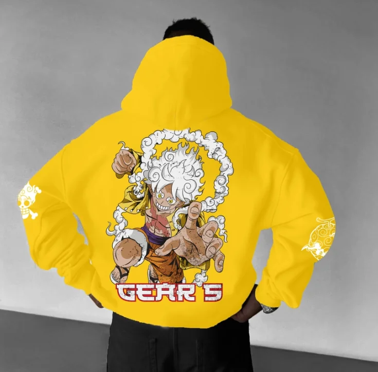 

Официальная толстовка с капюшоном в стиле аниме ONE PIECE, мужская и женская свободная толстовка большого размера в стиле Y2K