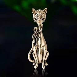 Vintage Rhinestones Cat Brooches for Women Unisex Animal Pins Event Party Luxury Gifts Backpack Decoration Clothes Accessories