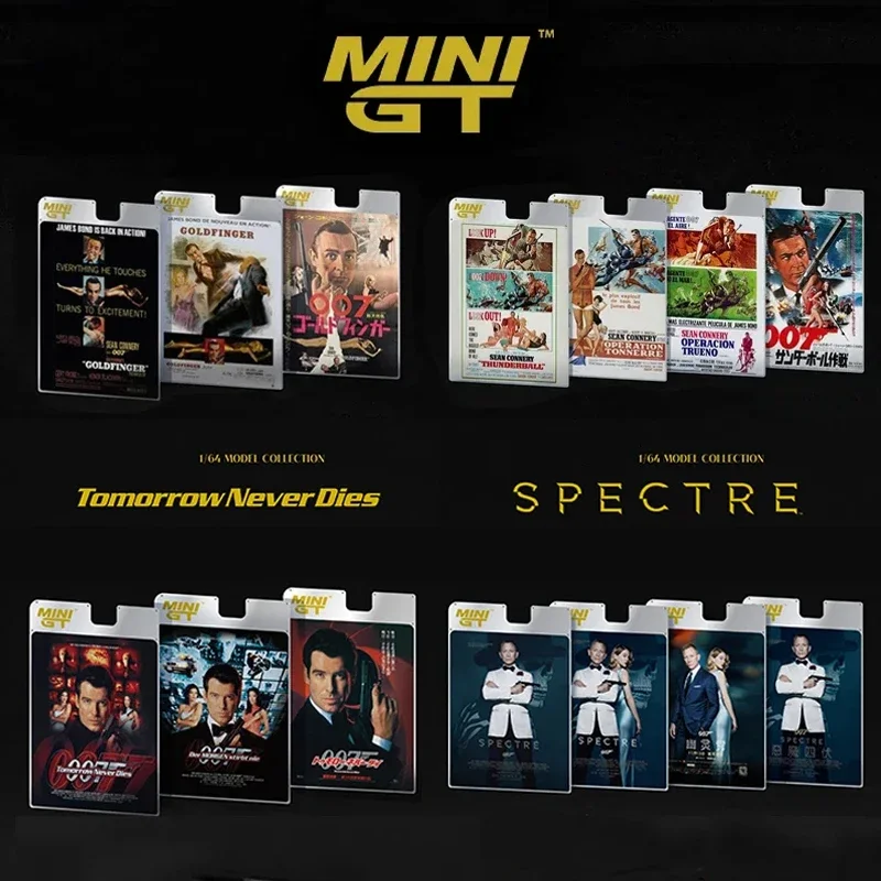 

MINIGT 1:64 Aston Martin DB5 JB 900 901 Jaguar C X75 750IL JB 902 903 Collection Diecast Car Model