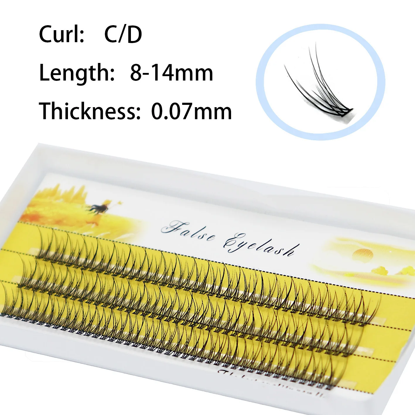 Fish Tail Eyelashes Natural Eyelash Extension 3D individual Eyelash Cluster Professional Makeup Tools Mink Lashes Wholesale