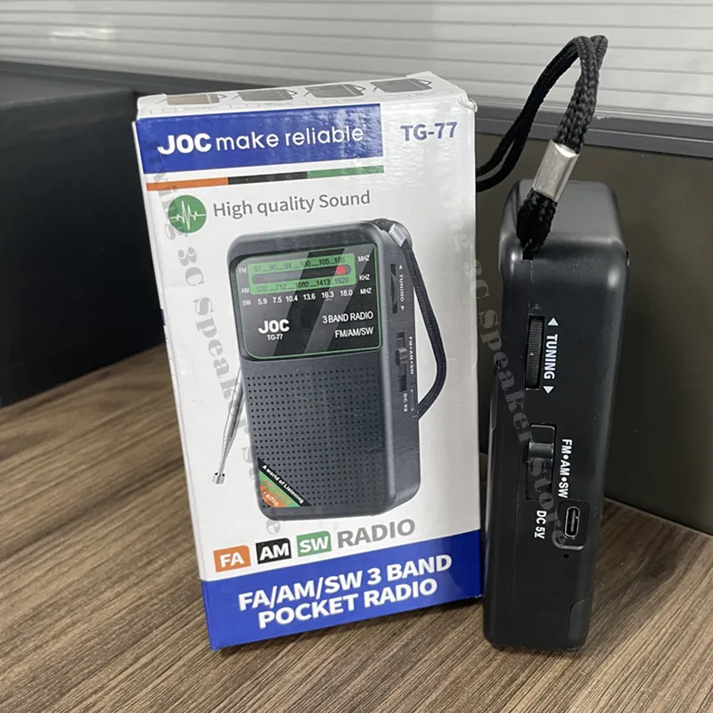 

Newest Portable Pocket Radio AM/FM/SW 3-Band Portable Radios For Running Walking Support Earphone Rechargeable Radio FM Receiver