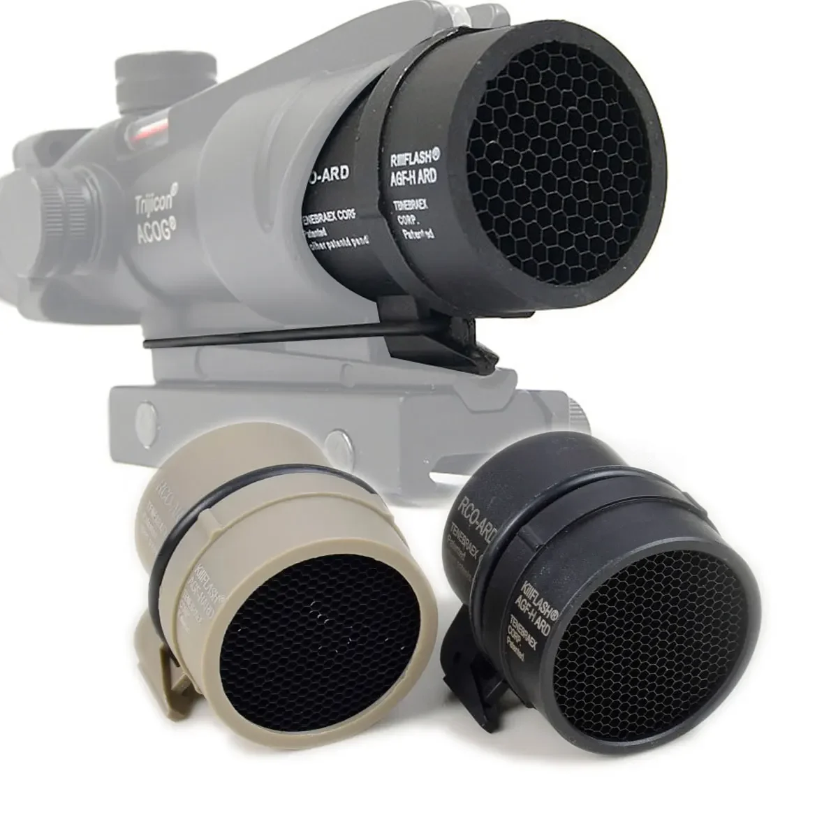 Optics 4x32 Scope Killflash Cover Cap Metal Mesh Lens Protector Guard M-LOK Hunting Gun Rifle Rail Red Dot Sight Kill Flash
