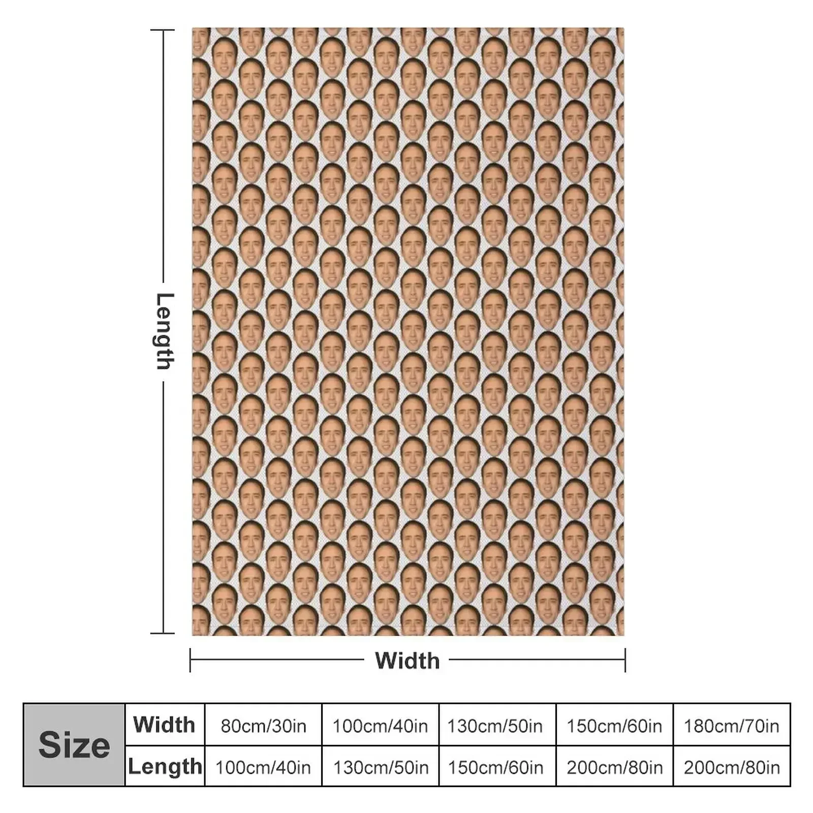 New Low-Effort Smiling Nicolas Cage Throw Blanket Soft Beds Plaid on the sofa Hair Large Blankets