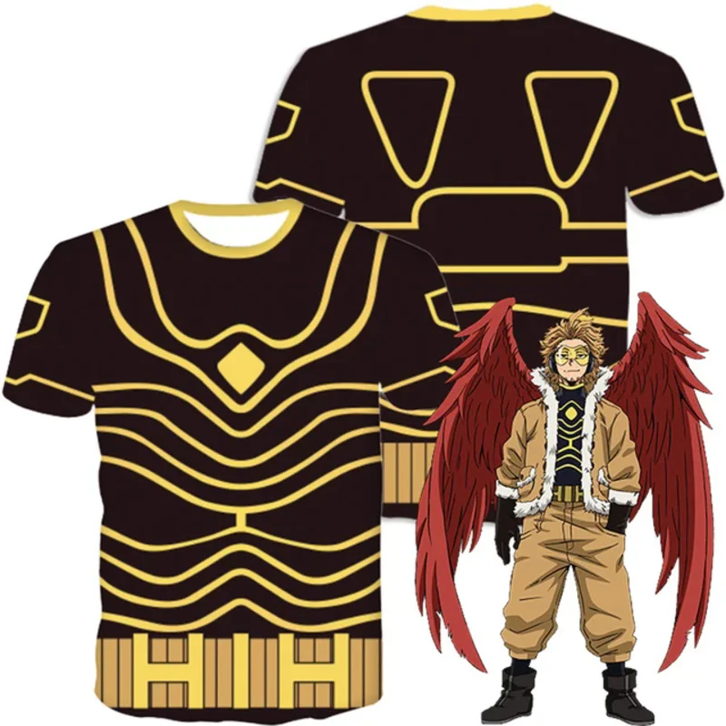 Haviken Takami Keigo Cosplay Mannen T-Shirt Kostuum Anime My Held Cosplay Academia Fantasia Mannelijke Halloween Carnaval Kleding Rollenspel