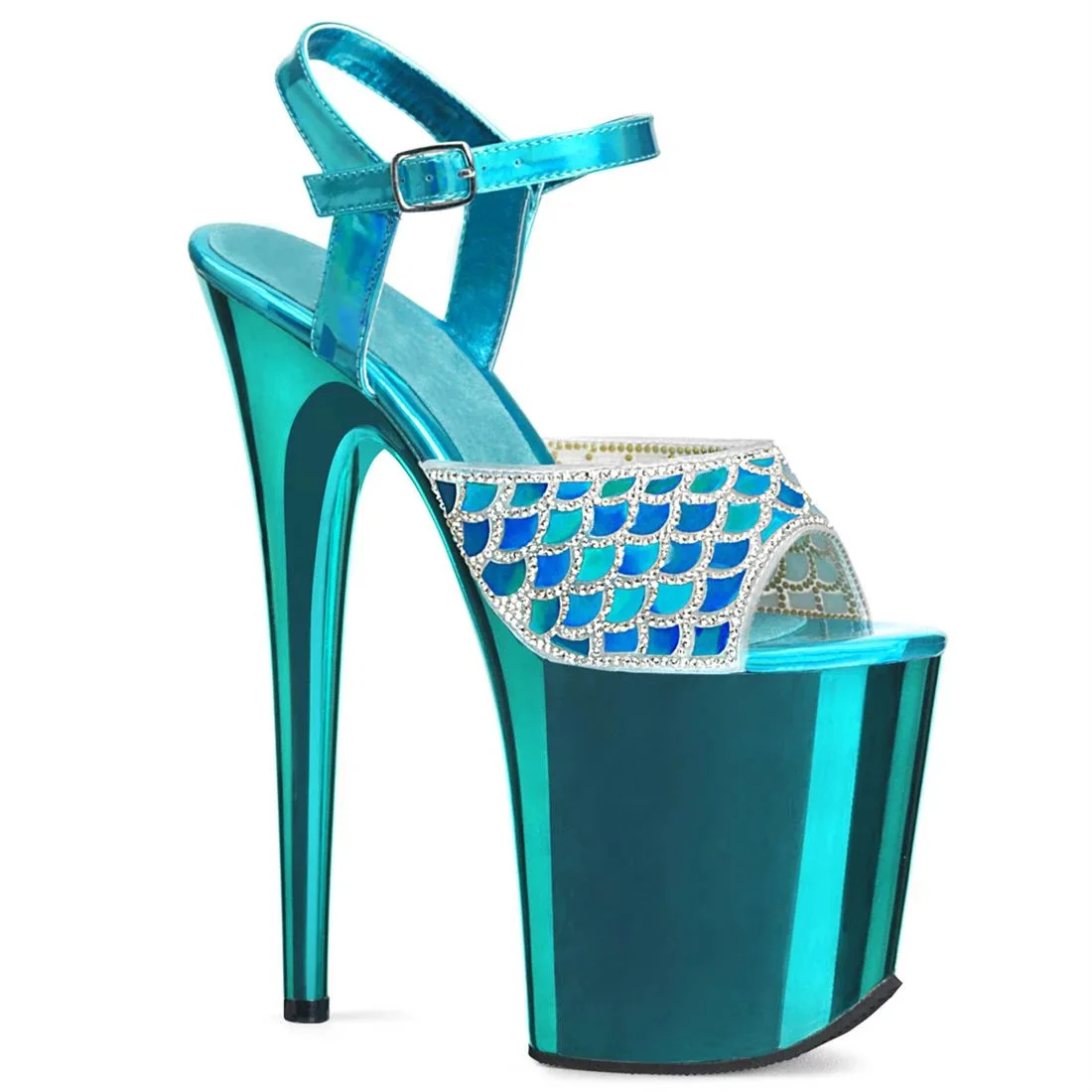 

Striptease shoes 20cm nightclub open toed platform 8-inch sandals women's gothic shoes sexy pole dancing exotic high heels