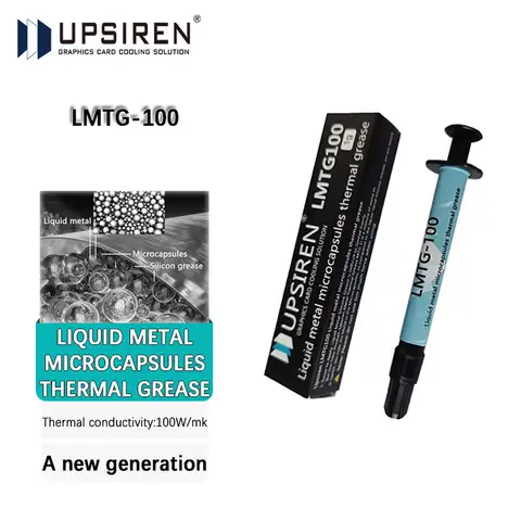 UPSIREN LMTG-100 Liquid metal microcapsules thermal grease Non-conductive Liquid metal 100W/Mk Easy to apply high performance
