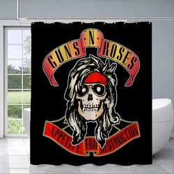 Rock-Guns Roses Shower Bath Curtain Bathroom Curtains Folding Partition Accessories Bedrooms Things The Sets Full Set Luxury