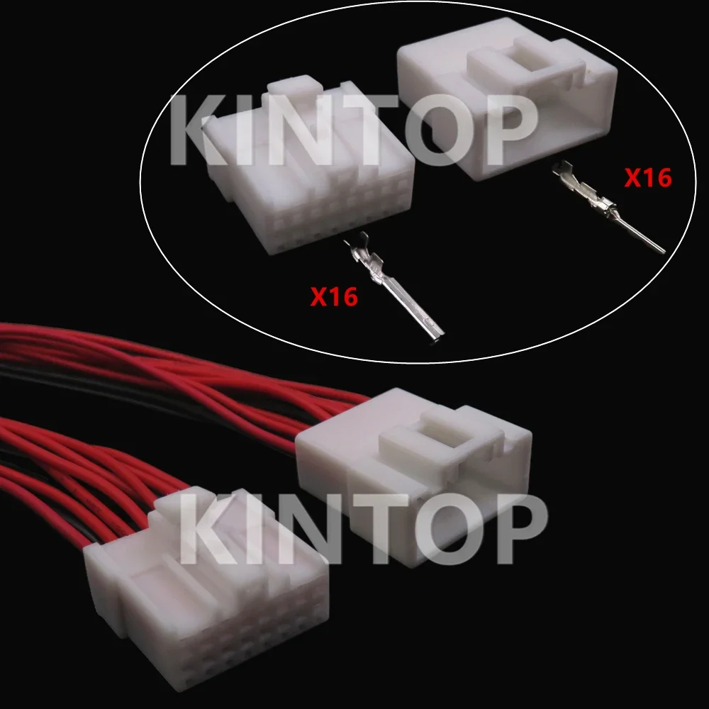 

1 Set 16 Pins Auto CD Audio Wire Connector Car AC Assembly Plastic Housing Socket For Mazda MG610360 7123-7169