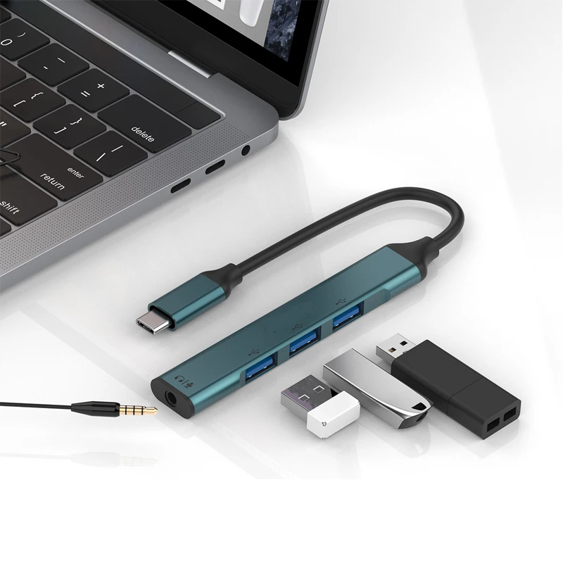 Adaptateur de hub Usb-c airies de jeu Plug and Play Station d'accueil pour ordinateur portable Câble d'extension 6 000 Ordinateur de bureau Convertisseur USB-C pour ordinateur portable