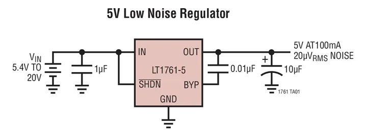 LT1761 LT1761ES5-2.5 LT1761ES5-3.3 LT1761ES5-BYP - 100mA, Low Noise, LDO Micropower Regulators in TSOT-23