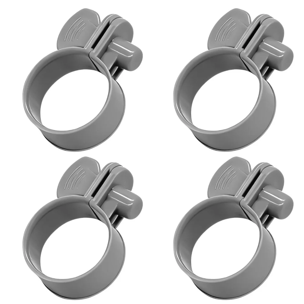 4Pcs Adjustable 1-1/4 Inch Plastic Hose Clamps For Swimming Pool Key Hose Clamps Filter Pump Connector Clips For Intex
