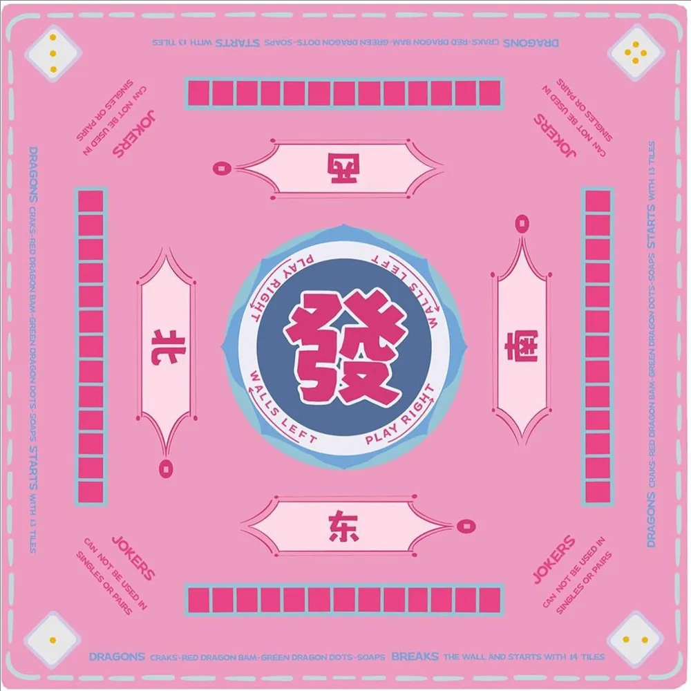 High Quality Thicken Rubber Mahjong Mat Multi-sizes Desk Pads Durable Board GameTable Mat for Texas Hold'em Card Game
