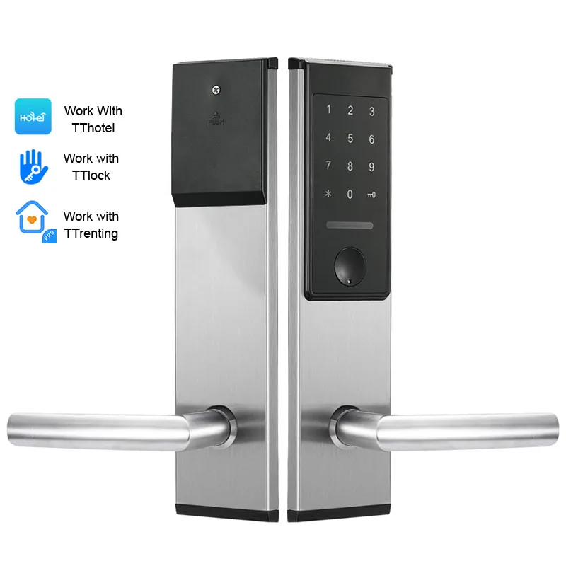 

Stainless Steel Material Bluetooth TTlock App Smart Digital Hotel Door Locks with Online TThotel Management System