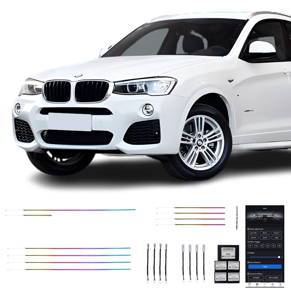 

12-17 X3 X4 LED Ambient Light 18 in 1 Car Interior Ambient Light Kit