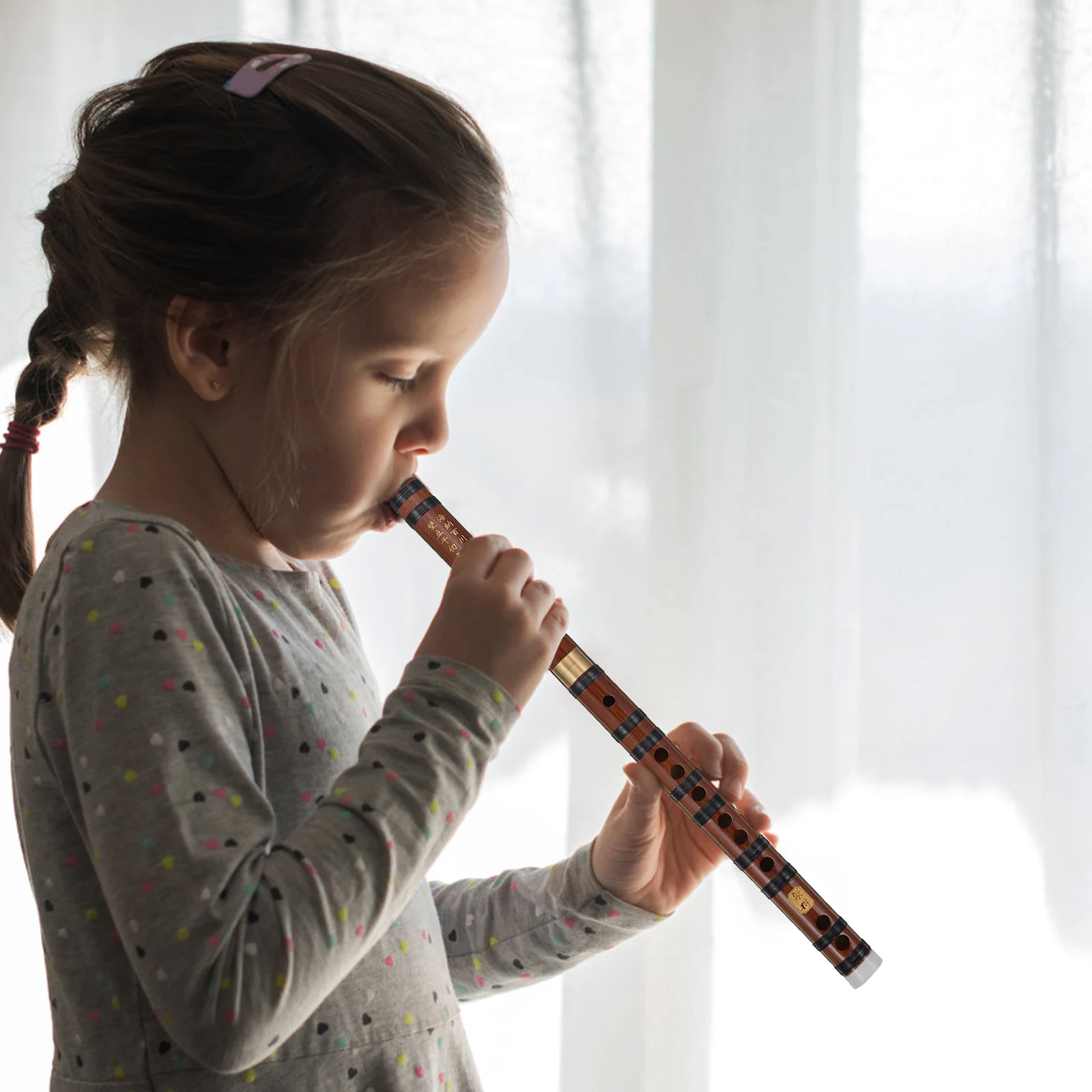 

Flat Flute Chinese Traditional Music Instruments Wooden Melodious Melody Bamboo Beginners Flutes Retro Portable