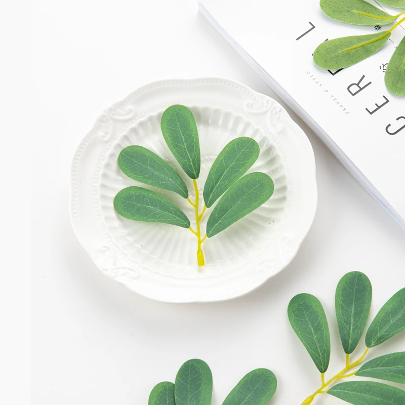 50PC Silk Oleander Leaf sztuczne rośliny DIY pudełko cukierków ślubny bukiet ślubny na rękę boże narodzenie Home Decor sztuczne plastikowe kwiaty