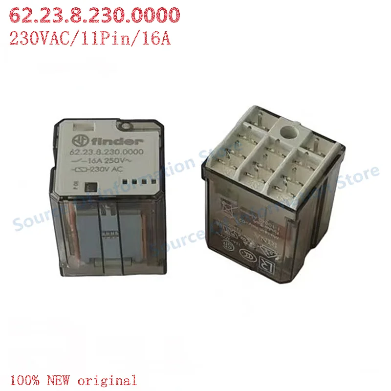 62.23.8.230.0000 Finder Relay 230VAC 11Pin 16A 100% New