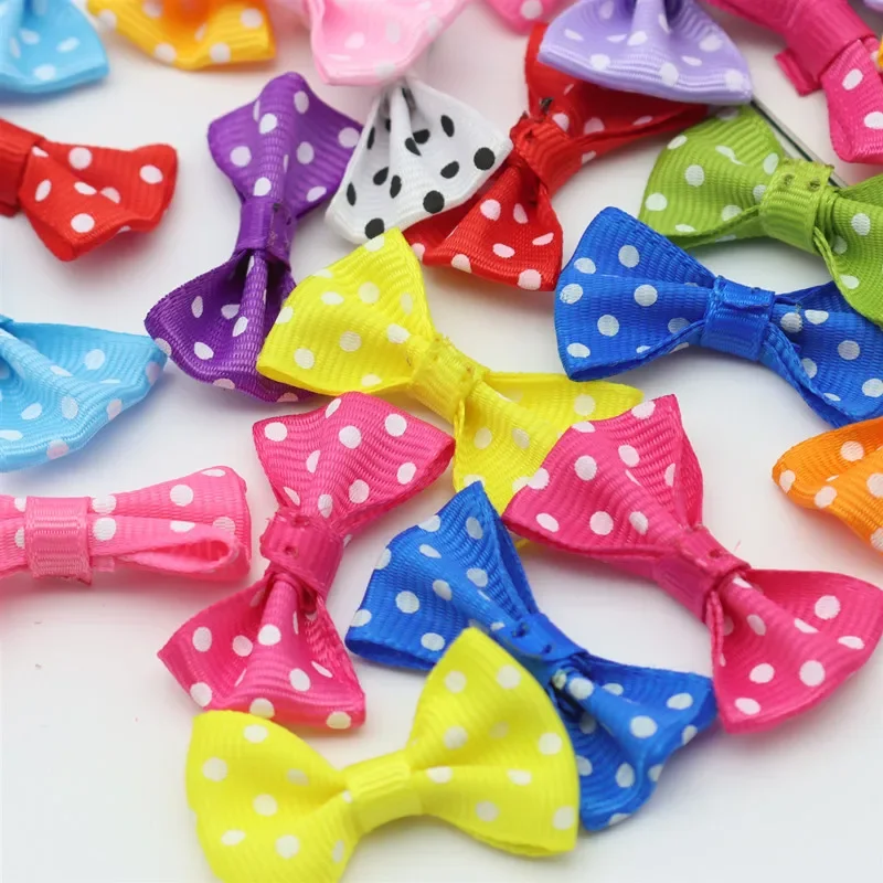 50/100pcs Size 2cmx3.5cm mini polka dot bow waist bow tie clothing diy accessories jewelry small bow tie headwear accessories