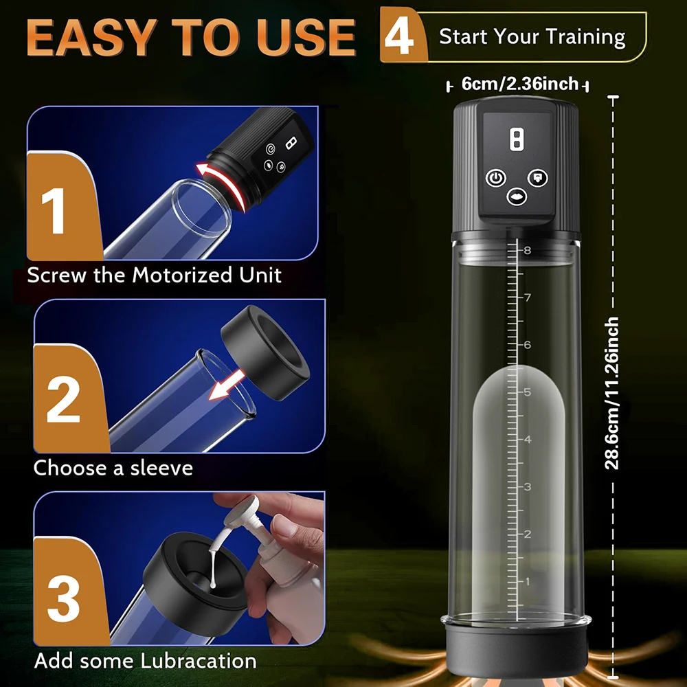 Automatic Electric Penis Pump Vacuum Pump with 9 Suction Levels Thicken Penis Enlargement Enhance Sex Toy Masturbators for Men - Image 6